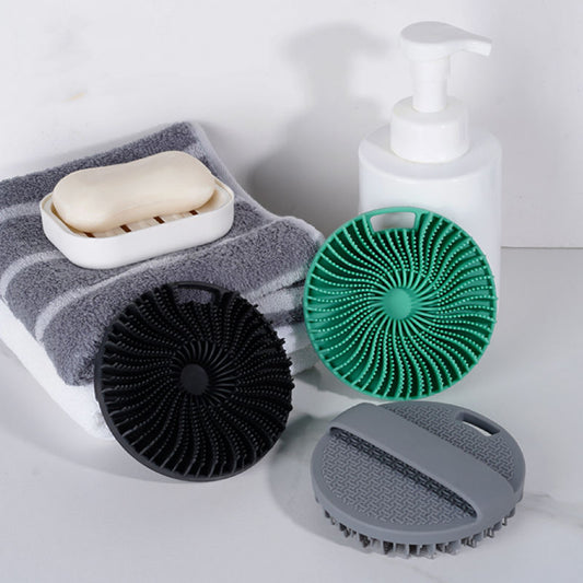 Custom Design Pure silicone Bath brush Body massage brush scrubber soft silicone