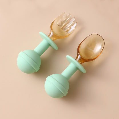 Bulk Buy Silicone Baby Spoon, Baby silicone training fork and spoon