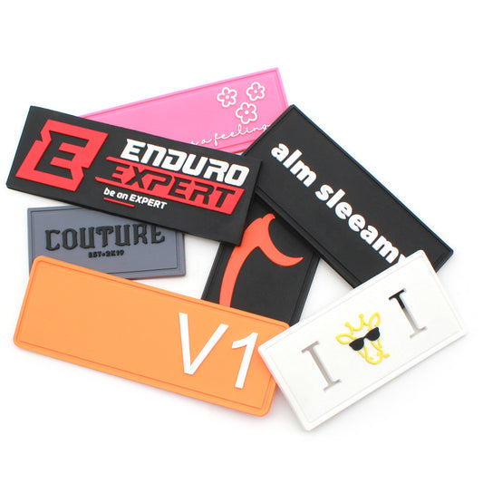 Custom Logo Silicone PVC Patches, 3D Brand Designer Silicone Label wholesale