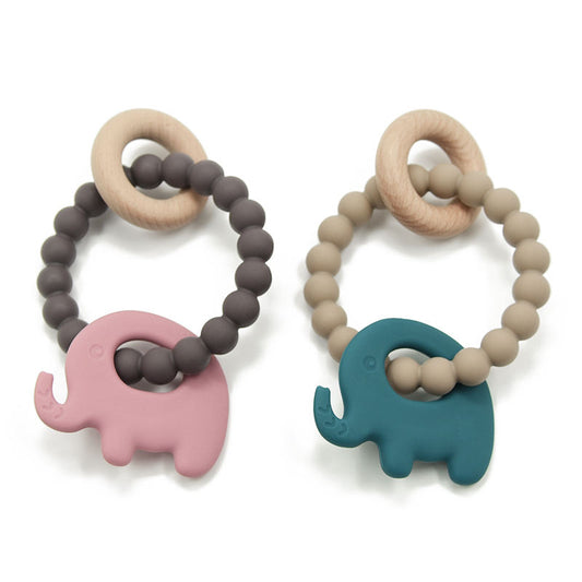 Hot silicone baby teether toys grip infant teething toys sensory elephant silicone teething toy
