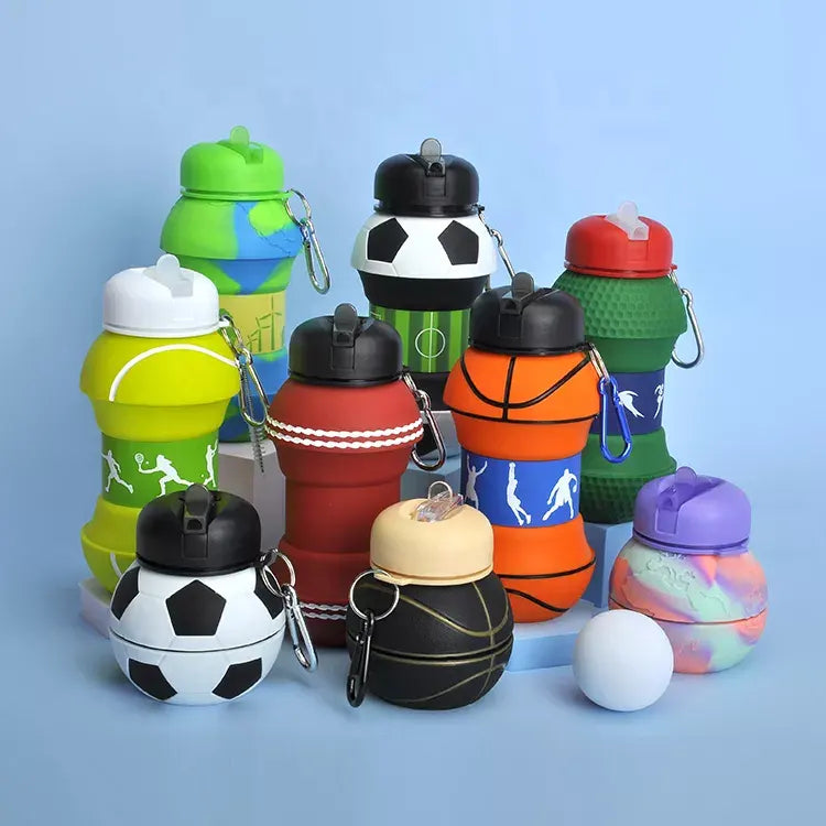 Collapsible Kids Silicone Water Bottle With Custom Logo