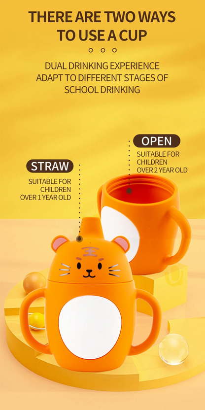 Cute Cartoon Silicone Toddlers Sippy Cup &  Food Grade Silicone Cup for Baby Snack Container BPA Free