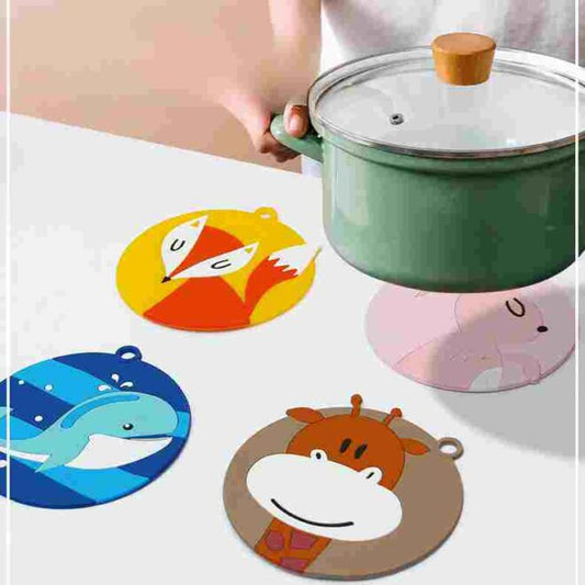 Silicone Heat Resistant Mat, Cartoon Cute Coaster Hanging Silicone Mats Wholesale