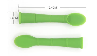 Baby silicone spoon baby cartoon soft spoon can be customized