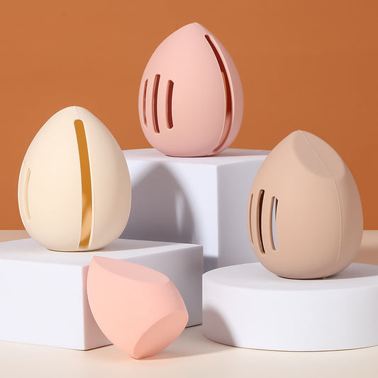 Silicone Makeup Sponge Beauty Egg Holder Case Container